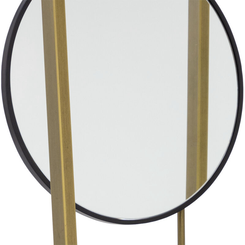 Culpo Smoke Grey / Antique Brass Entryway Storage Cabinet